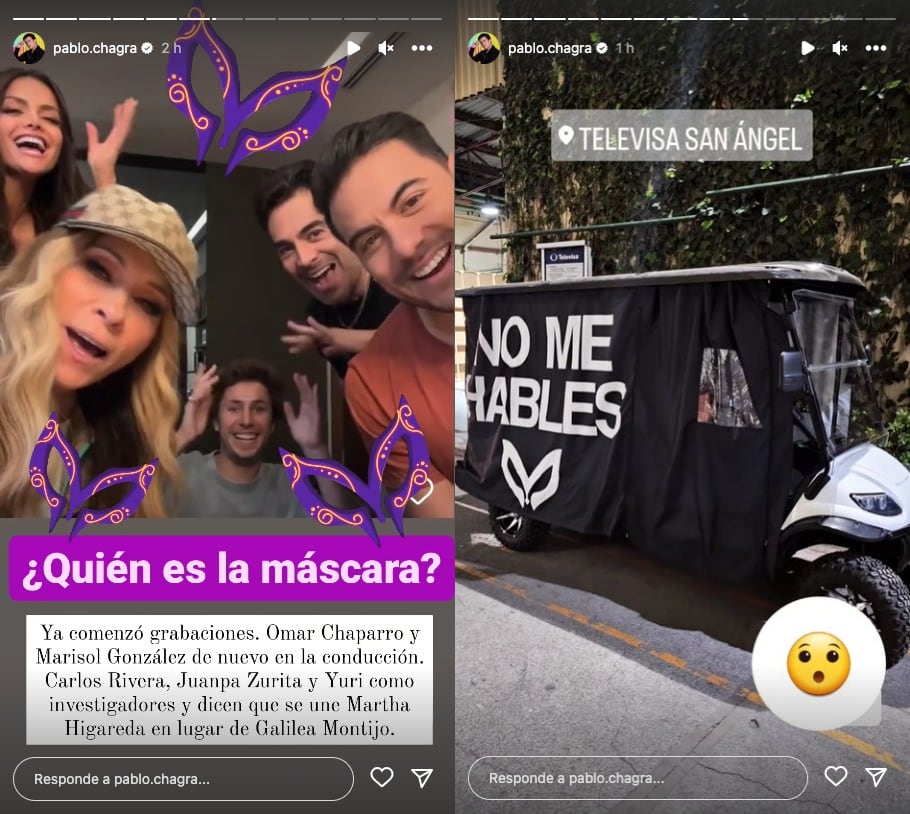 Pablo Chagra ya nos compartió las pruebas definitivas de que ¿Quién es la Máscara? 2023 se está grabando