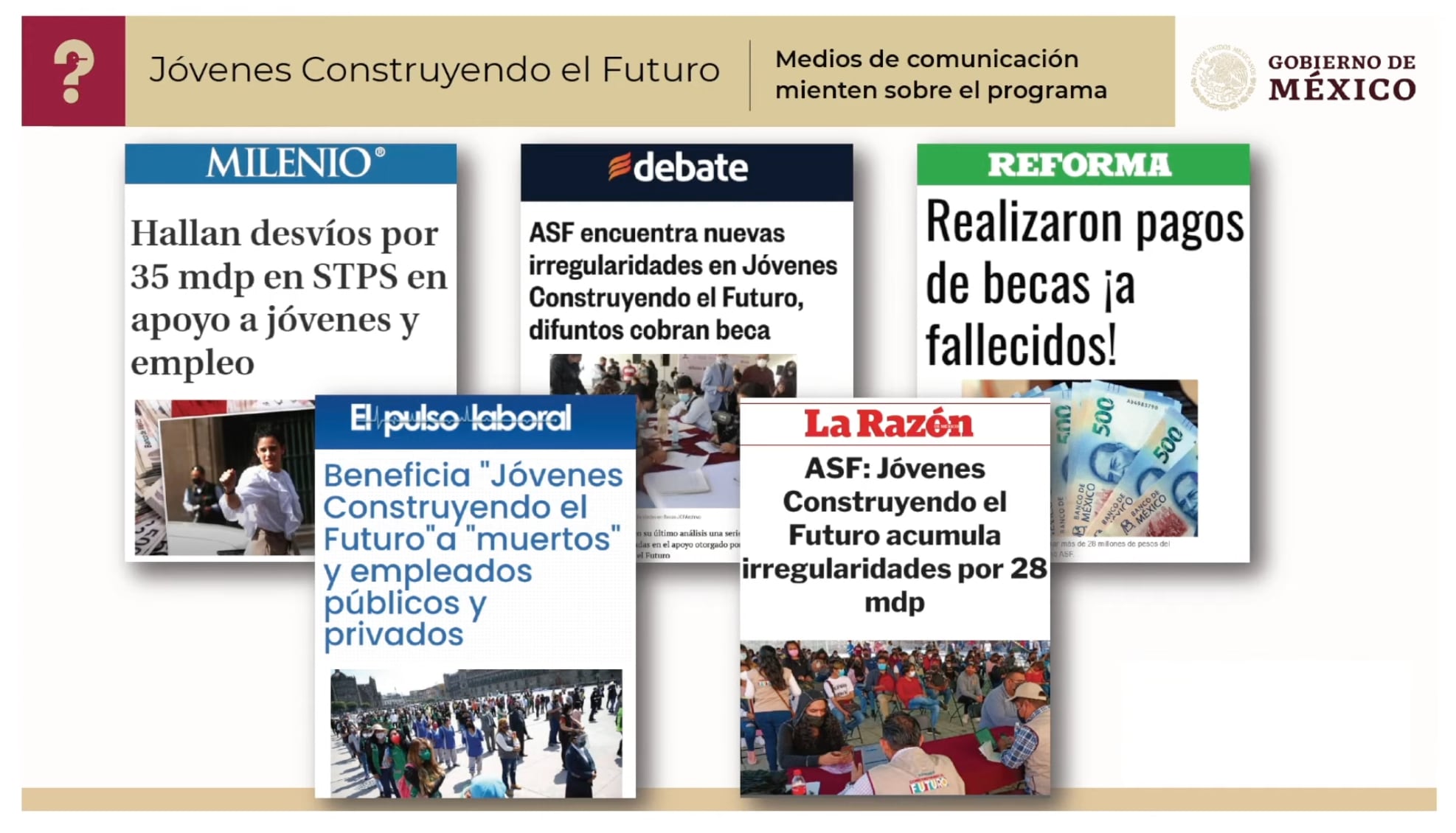 Quién es quién en las 5 mentiras de la semana de hoy 28 de septiembre