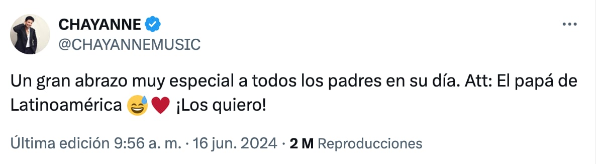 Chayanne se declara el papá de Latinoamérica en el Día del Padre