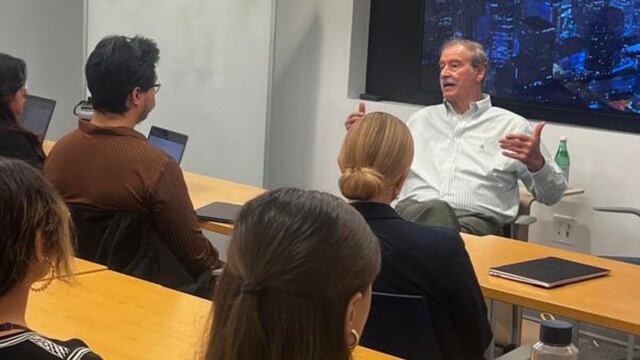 Vicente Fox anda dando cátedra en una universidad de Estados Unidos