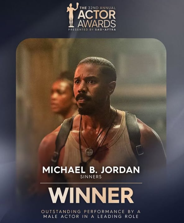 Michael B. Jordan gana a Mejor actor protagónico en cine