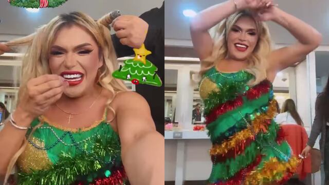 Wendy Guevara se adelanta a las épocas decembrinas y se viste como un árbol de Navidad