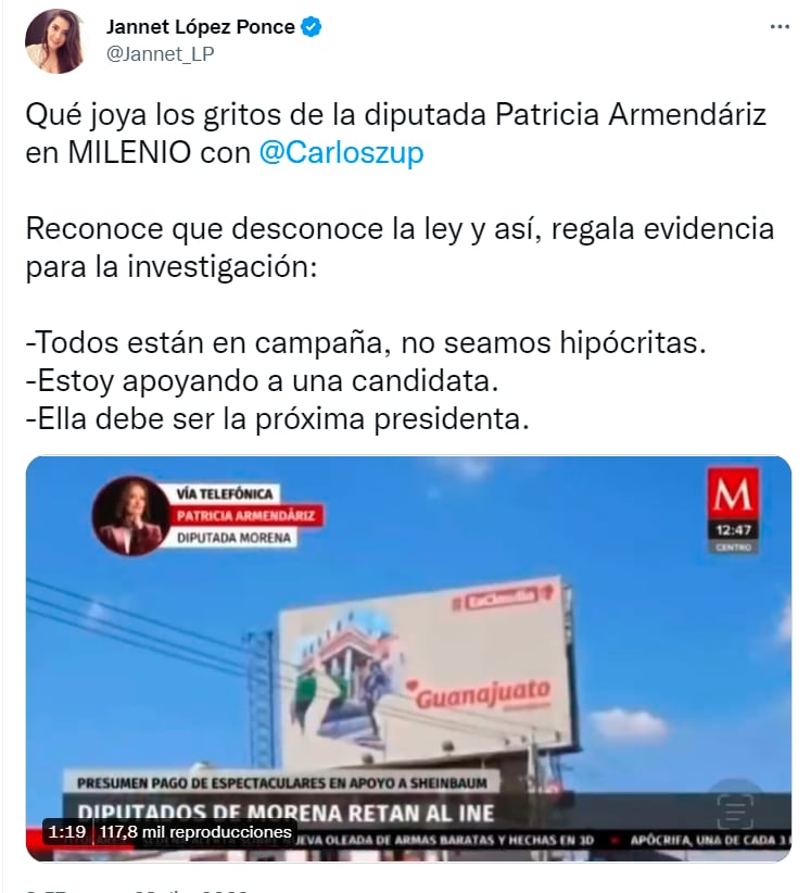 Duras críticas a Patricia Armendáriz por lanzarse en contra de periodista