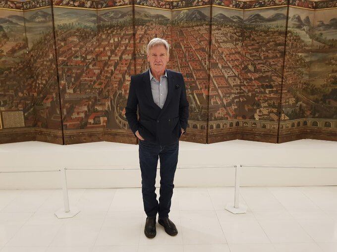 Harrison Ford visita al Museo Soumaya