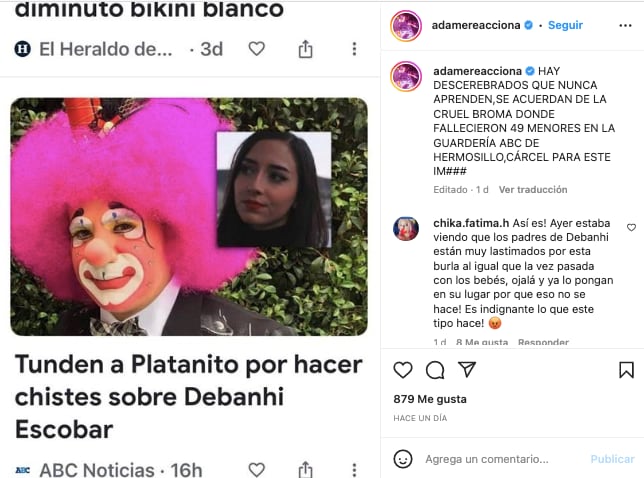 Alfredo Adame se lanza contra Platanito