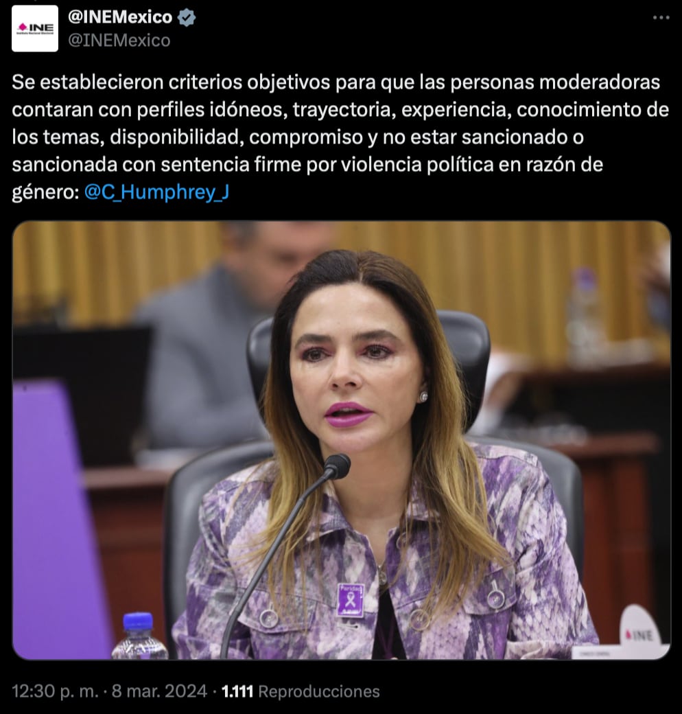 INE confirma a Denise Maerker y a Manuel López San Martín como moderadores del primer debate presidencial