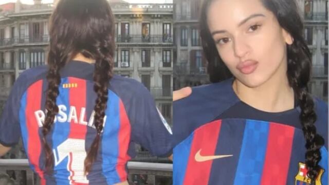 Jersey de FC Barcelona con logo Motomami de Rosalía