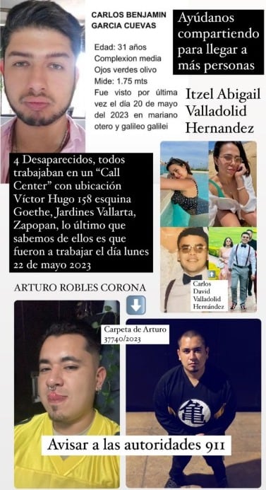 Emiten Alerta de Búsqueda por cuatro jóvenes desaparecidos en Zapopan