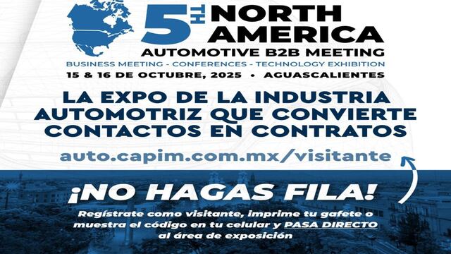 Aguascalientes será sede por quinto año consecutivo del North America Automotive B2B Meeting.