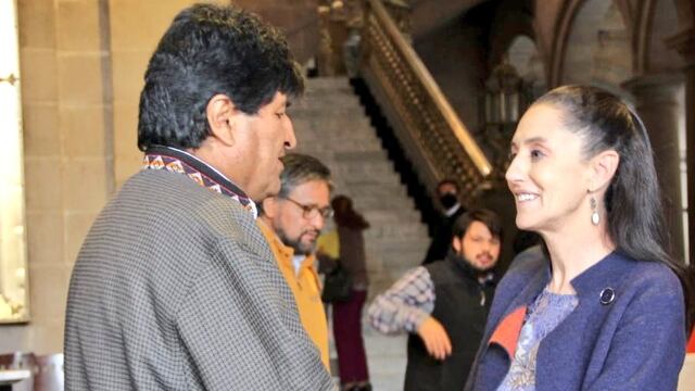 Claudia Sheinbaum se reúne con Evo Morales