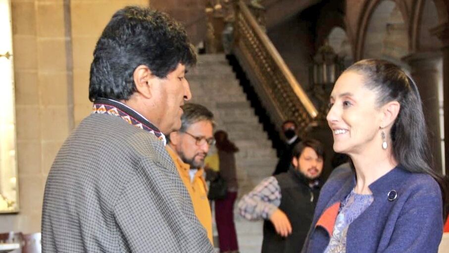 Claudia Sheinbaum se reúne con Evo Morales