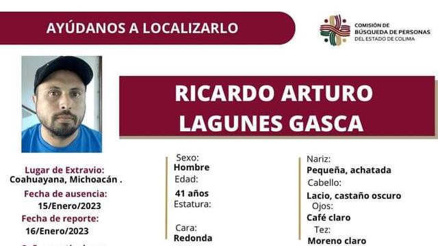 Ficha de búsqueda de Ricardo Lagunes