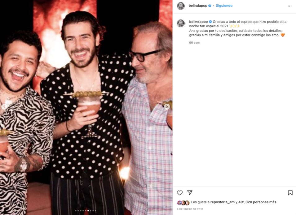 Belinda aún conserva fotos de Christian Nodal