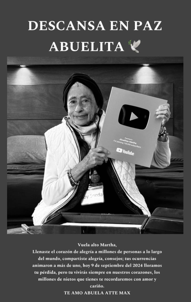 Muere la abuelita Martha de Tiktok; su nieto Max la despidió con un tierno video