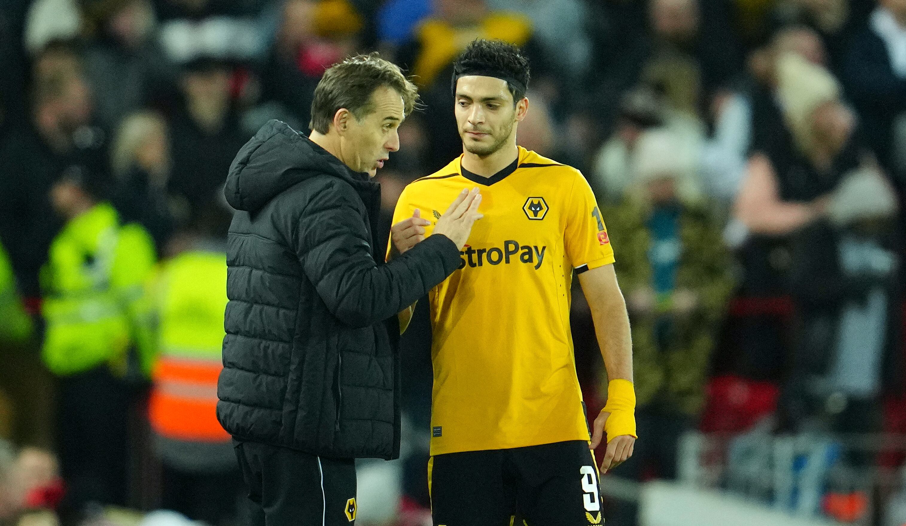 Raúl Jiménez con Julen Lopetegui