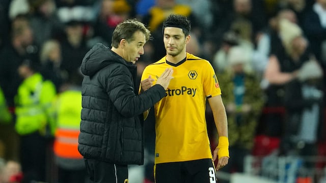 Raúl Jiménez con Julen Lopetegui
