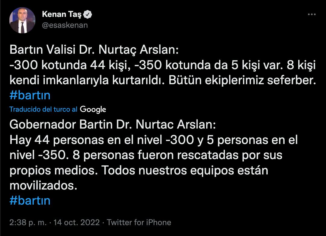 Explosión en mina de Turquía deja casi 50 personas atrapadas