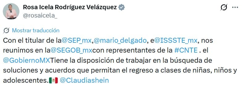 SEP y Gobernación reabren la mesa con la CNTE para destrabar el conflicto