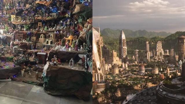 Nacimiento navideño que parece Wakanda
