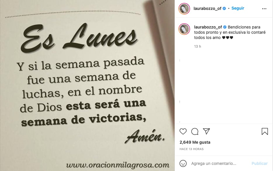 Mensaje de Laura Bozzo