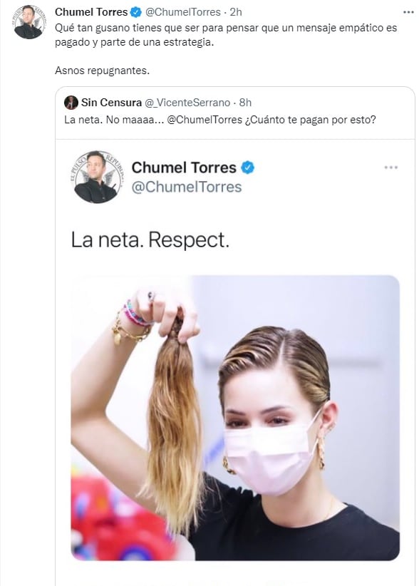 Chumel Torres discute con Vicente Serrano