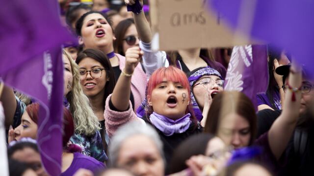 Protesta 8M en Nuevo León.