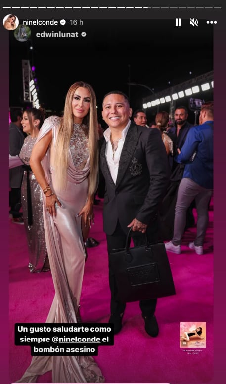 Ninel Conde se fotografía con Edwin Luna y el cantante lo presume