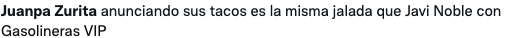 Meme de Juanpa Zurita con sus tacos La Milagrosa.
