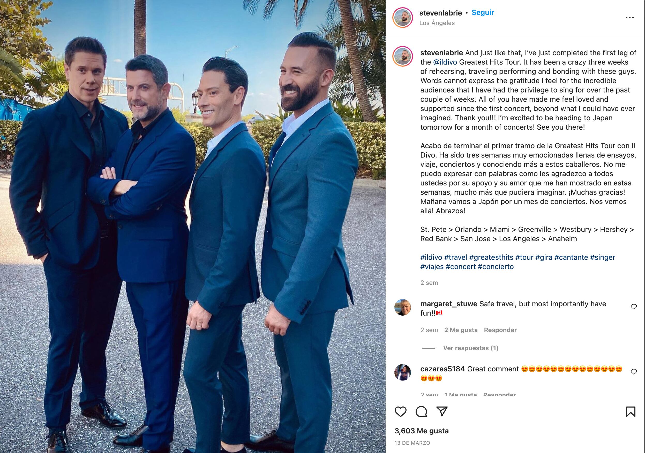 Il Divo contará con la participación de Steven LaBrie