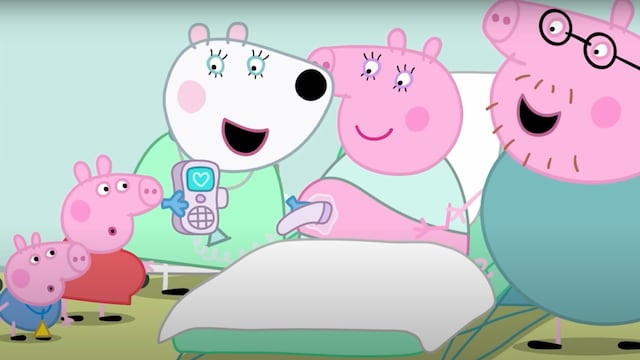 Mamá Cerdita va al doctor para checar a bebé cerdito