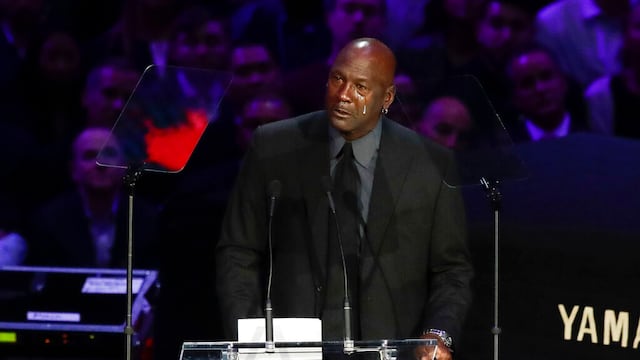 Michael Jordan en el homenaje a Kobe y Gianna Bryant.