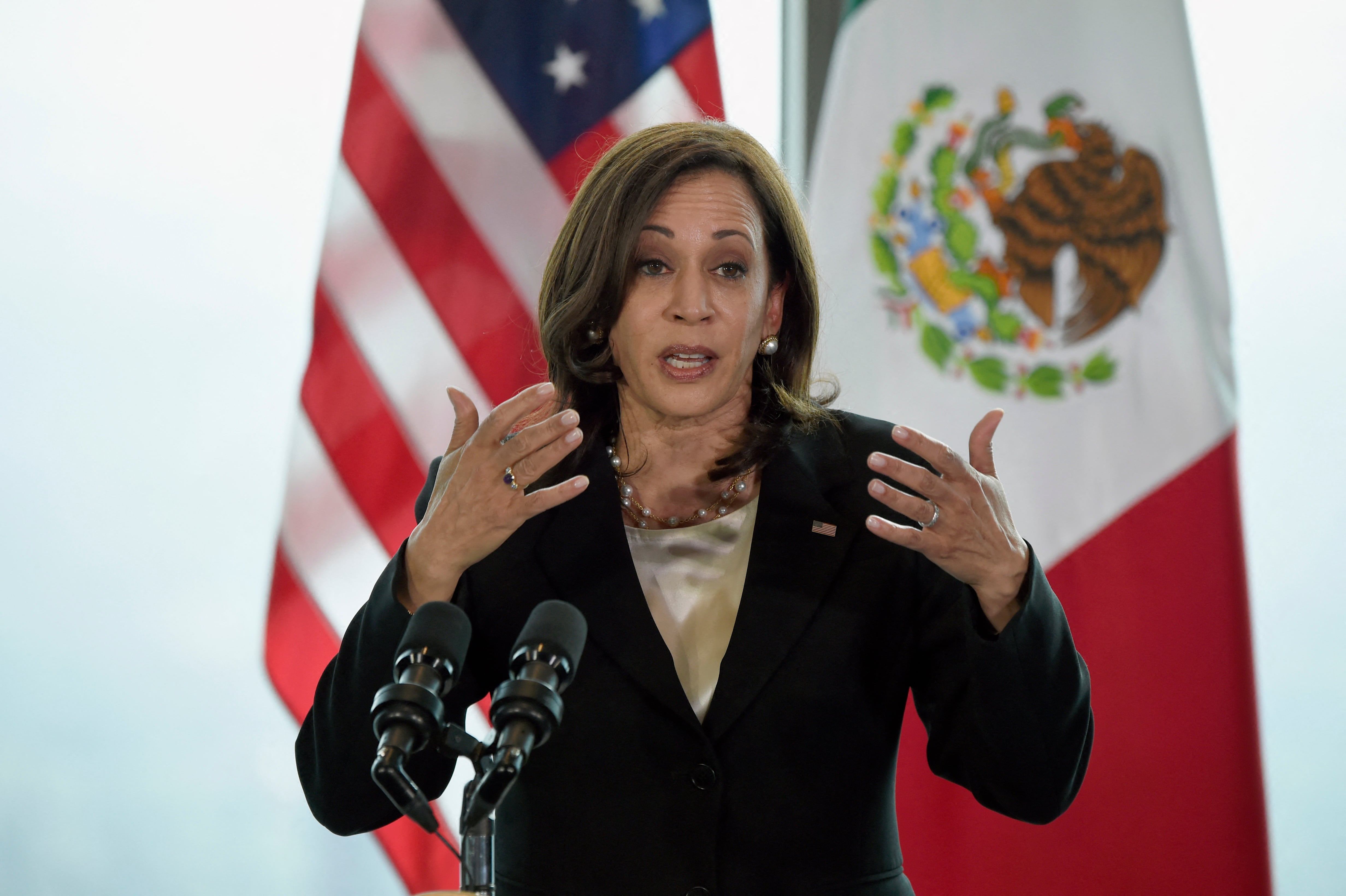 Kamala Harris, vicepresidenta de Estados Unidos que se perfila como reemplazo de Joe Biden en la candidatura presidencial