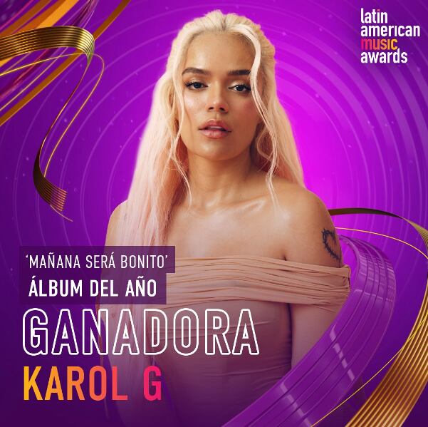 Latin American Music Awards 2024: Karol G gana a Álbum Del Año