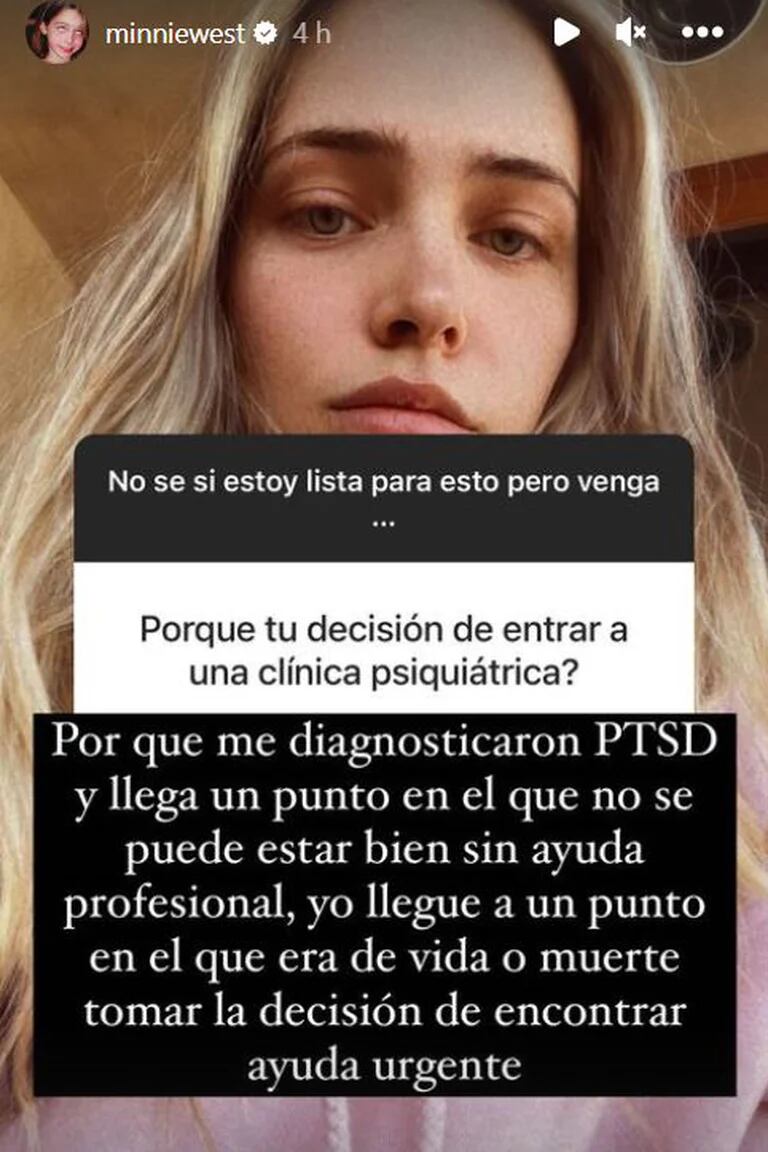 Minnie West habla de su ingreso al psiquiátrico