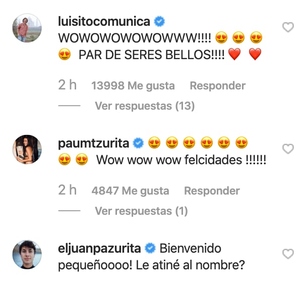 Felicitaciones de youtubers.