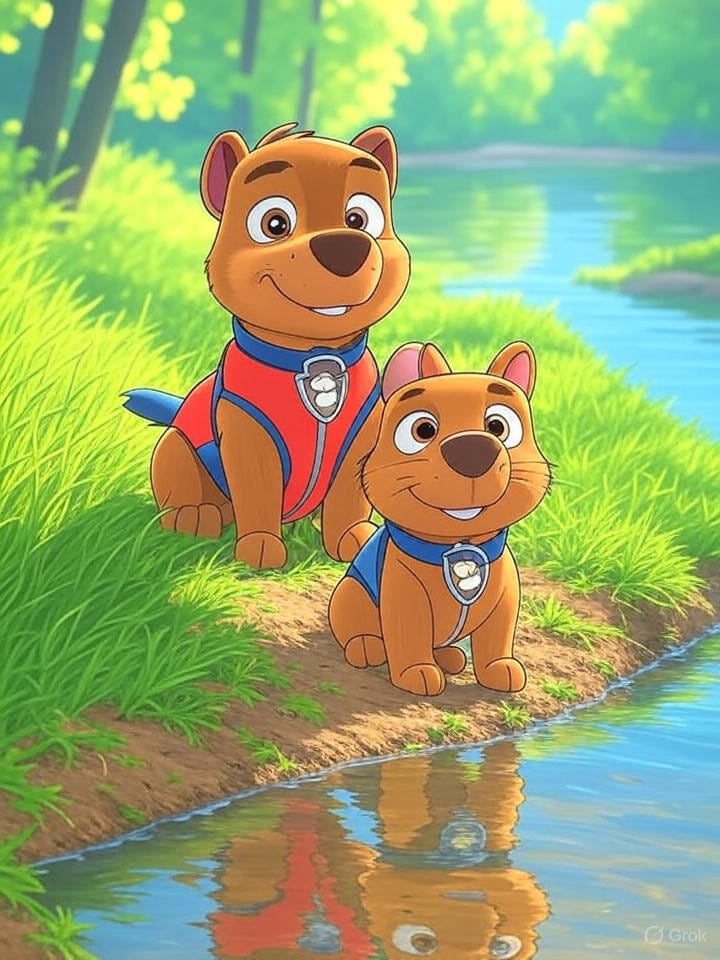 Así luce un capibara en Paw Patrol según la inteligencia artificial