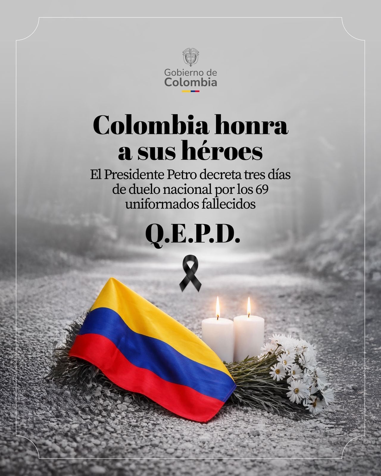 Gustavo Petro decreta tres días de duelo nacional por accidente aéreo en Putumayo