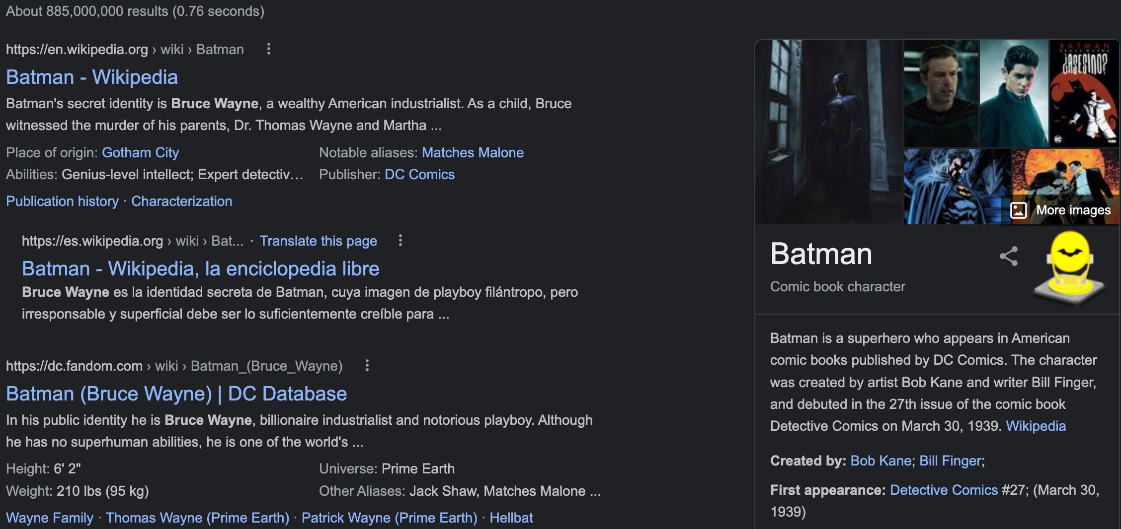 Easter egg The Batman Google