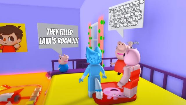 Bluey escapó de la casa de Peppa Pig