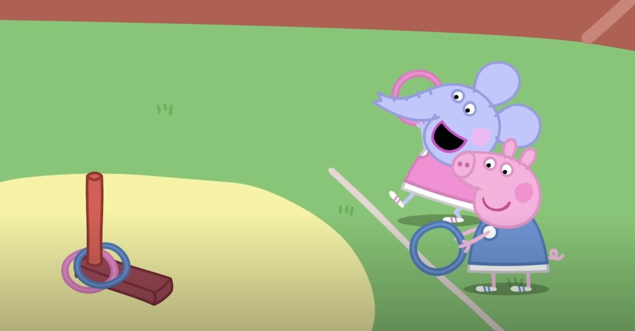 Día de deportes en la guardería de Peppa Pig