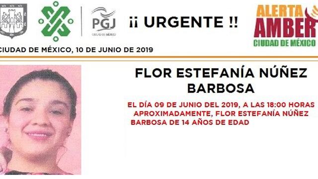 Flor Estefanía Núñez Barbosa tiene 14 años de edad