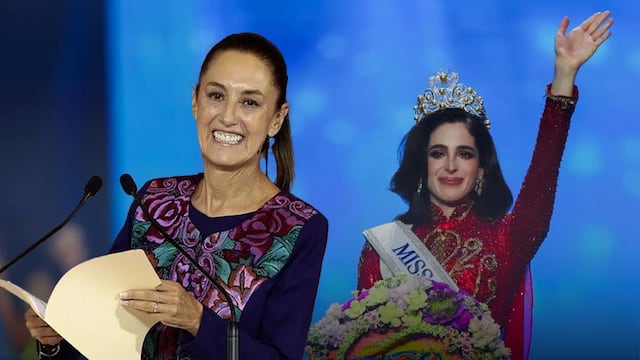 Claudia Sheinbaum felicita a Fátima Bosch por su triunfo en Miss Universo 2025.