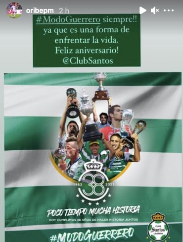 Oribe Peralta felicitó a Santos Laguna