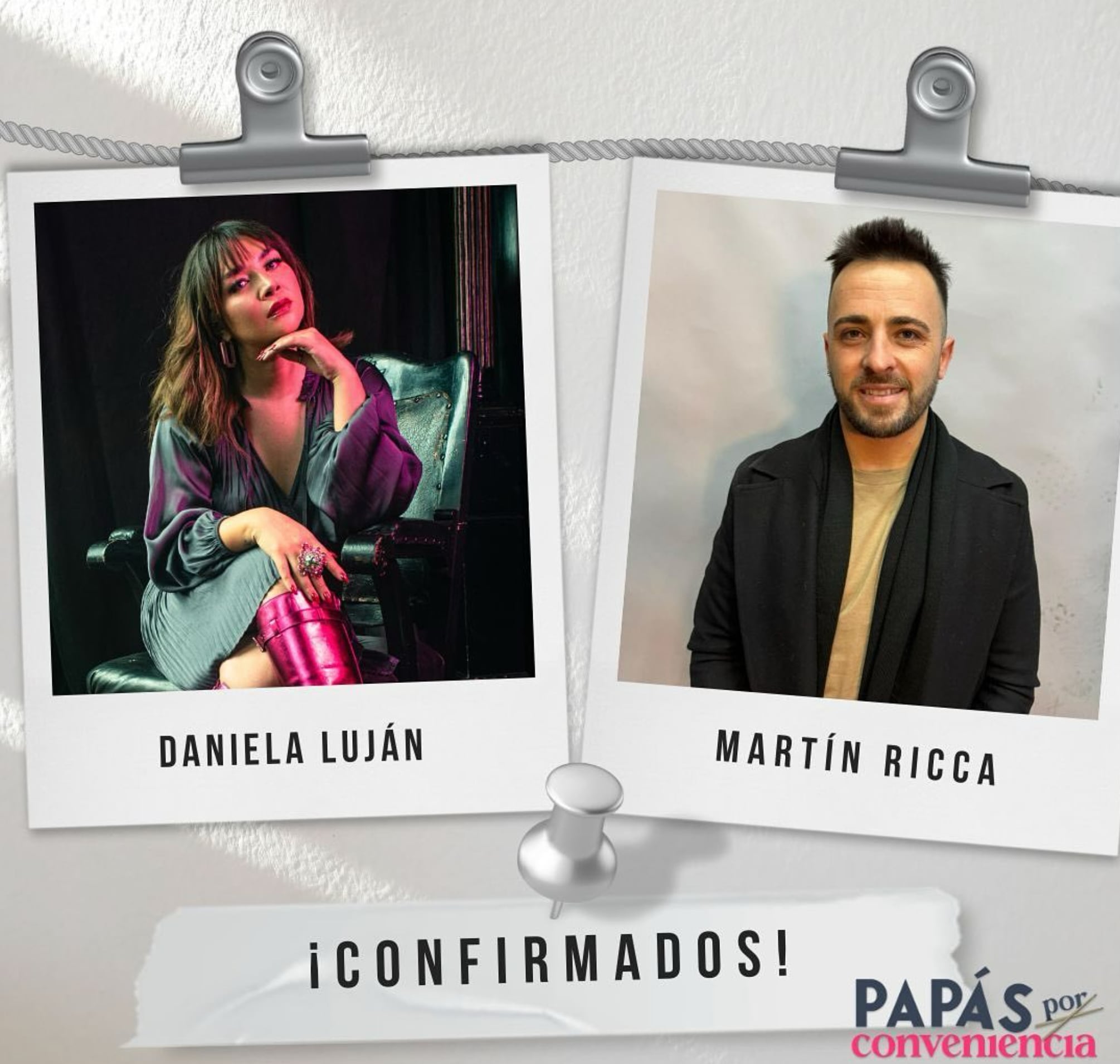 Daniela Luján y Martín Ricca estarán en Papás por conveniencia