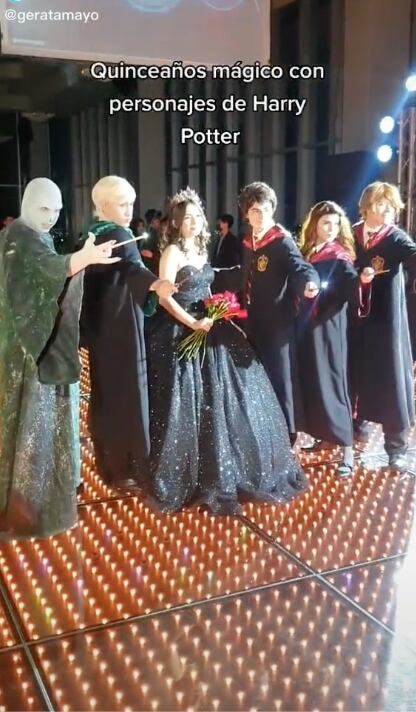 Fiesta de XV años con temática de Harry Potter