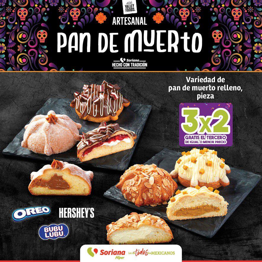 Aprovecha la oferta del pan de muerto de Soriana al 3x2