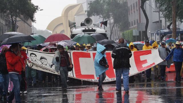 Manifestación de la CNTE. Posible no regreso a clases.