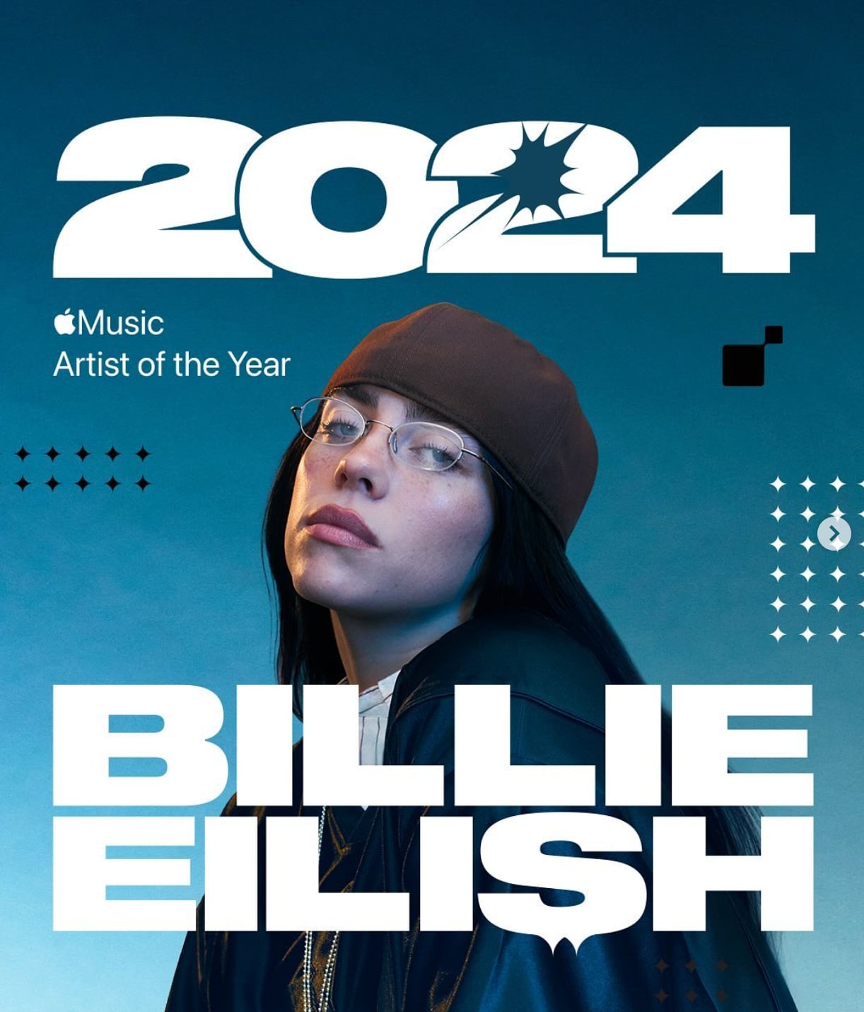 Billie Eilish fue nombrada Artista del Año 2024 por Apple Music