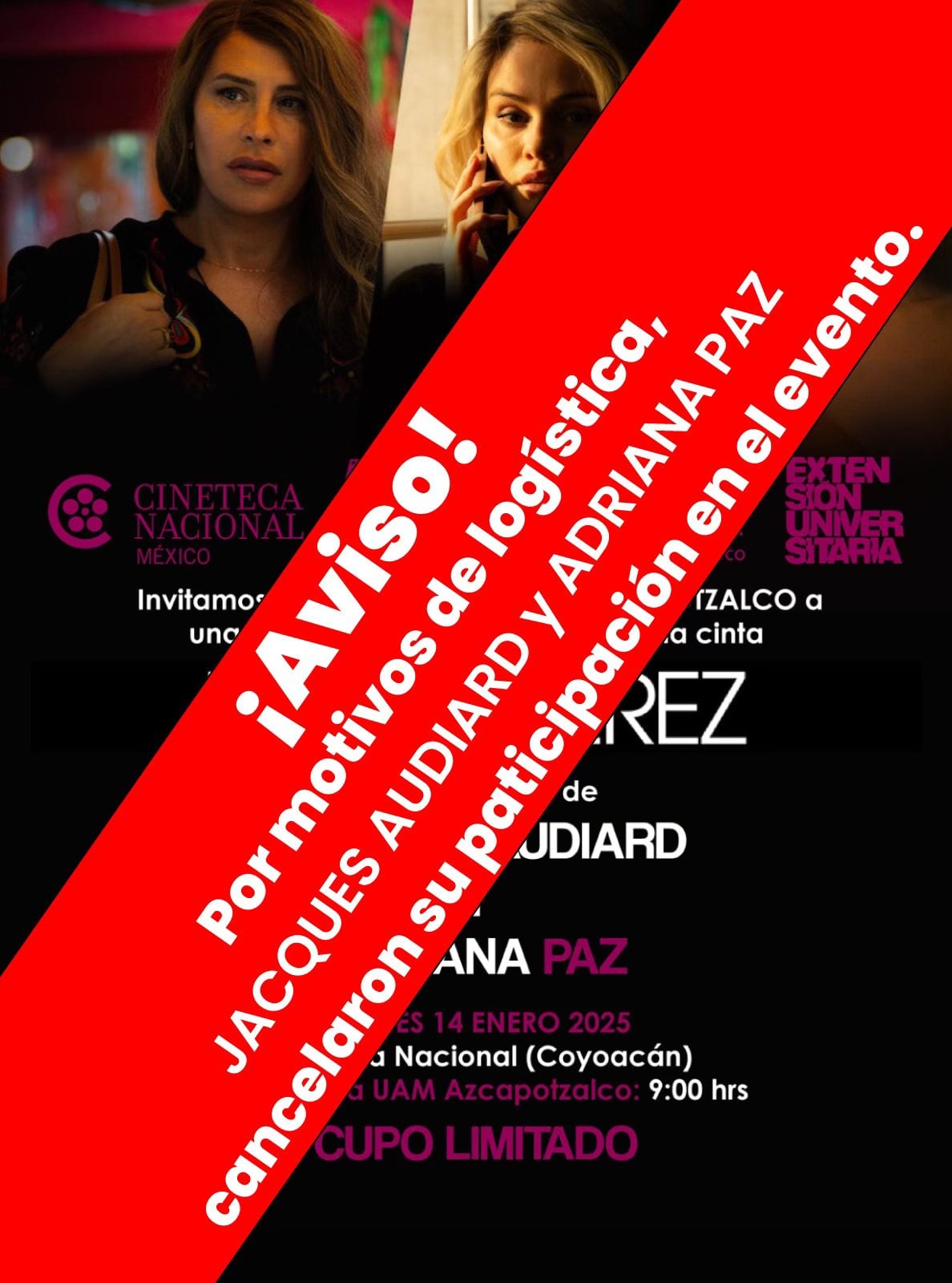 Jacques Audiard cancela presentación en la Cineteca Nacional por la película Emilia Pérez