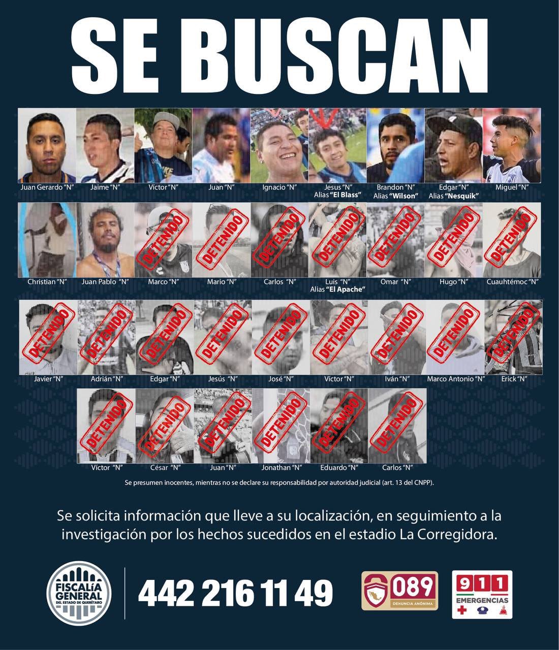 Detenidos por la Fiscalía de Querétaro